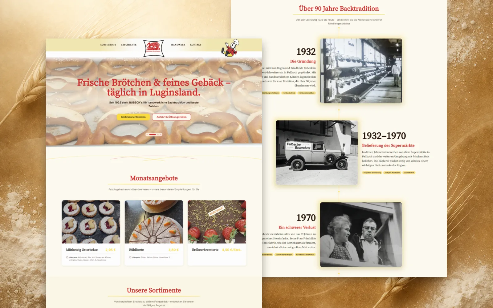 Desktop-Vorschau der BUBECK’s Brot & mehr Website
